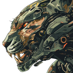 background with a solider abstrac tiger