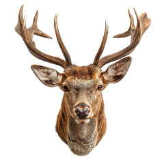 realistic Deer Head Wall Decoration isolated on transparent background, element remove background, element for design