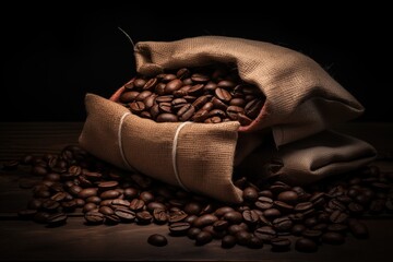 Coffee beans exuding a rustic charm and the promise of a rich, aromatic brew.