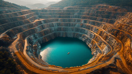 Simulated Open Pit Cobalt Mining