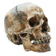 human skull isolated on transparent background, element remove background, element for design