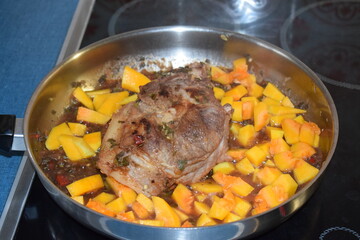 pork roast with pumpkin sauce