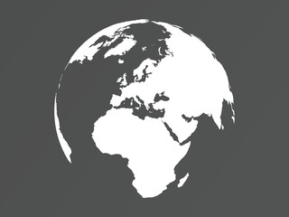 Silhouette Earth Globe Design Vector Design