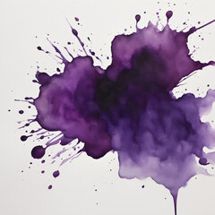Purple watercolor stain background