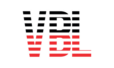 VBL three initial letter iconic line negative space minimal logo design vector template. monogram, abstract, wordmark, business, typography, minimalist, brand, company, flat, modern, unique, simple