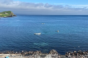利尻島・ウニ漁の風景
