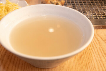 Korea food. Scorched Rice Soup