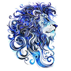 Leo zodiac sign isolated on transparent background - Generative AI