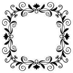 Decorative vintage abstract frame. ornamental decorative design. Calligraphy, elegant and luxury art deco linear frame, border, copy space for your images and text.