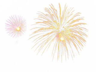 Naklejka premium Multi color Firework Celebration over the working space on transparent background