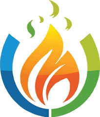 Obraz premium Simple gradient abstract logo template. AI generative.