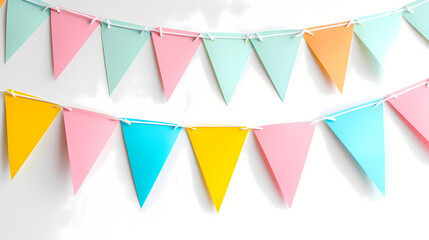 Festive color paper pennants banner - Celebration party design