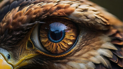 close up of a eagle eye