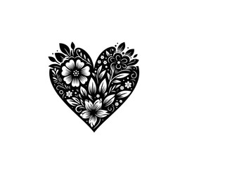 Love's Embrace: Intricate Heart Vector Graphic - High-Quality File