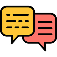 Chat Vector Line Filled Icon