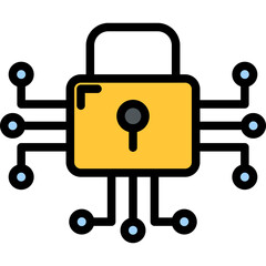 Security Vector Line Filled Icon
