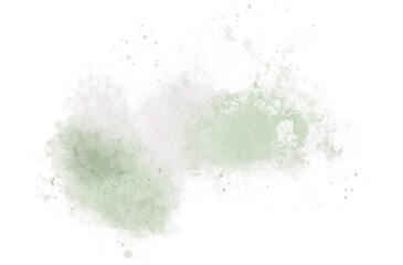 Watercolor abstract colourful green wash. Splashing hand drawn painting.