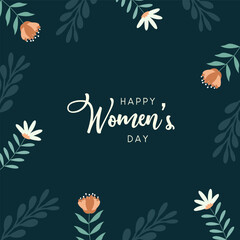 Fototapeta na wymiar Happy women's day. International women's day vector. Womens day card.
