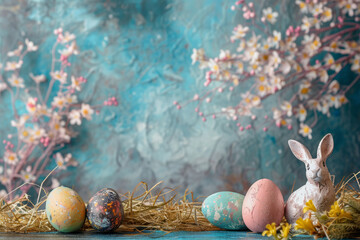 background for Easter celebration, colorful  - obrazy, fototapety, plakaty