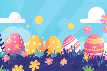 Fototapeta na wymiar background for Easter celebration, colorful 