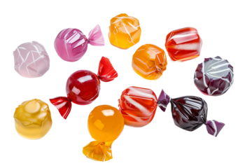 colorful chocolate and candies isolated
