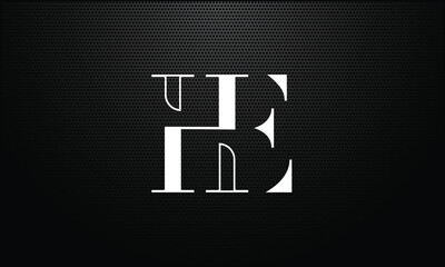 HE, EH, H, E, Abstract Letters Logo Monogram