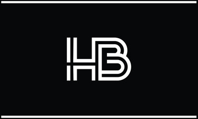 Obraz premium HB, BH, H, B, Abstract Letters Logo Monogram