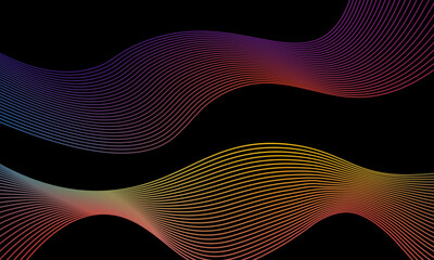 Futuristic  and digital particles wave flow Abstract background. Technology background vector.