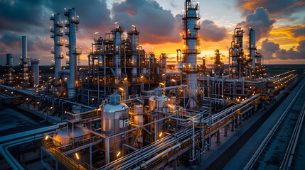 Biofuel Refinery: Sustainable Ethanol Production - obrazy, fototapety, plakaty