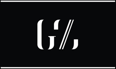 GZ, ZG, G, Z, Abstract Letters Logo monogram