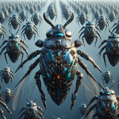 Mechanical Scarabs - Futuristic Robotic Insect Invasion