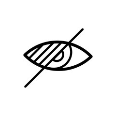 Blind people icon. No or low vision,blind eye sign. Vector illustration