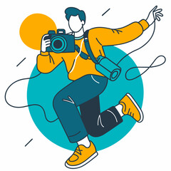 Obraz premium Photographer, camera