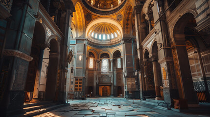 Obraz premium interior of the cathedral of the holy sepulchre