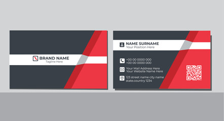 Vector design formal red modern business card