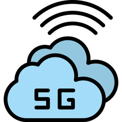 5G-47 Vector Line Filled Icon