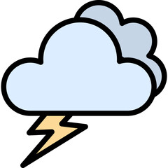 Storm Vector Line Filled Icon