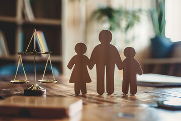 Legal Guardians: Family Couple Consultations with Lawyer or Insurance Agent - obrazy, fototapety, plakaty