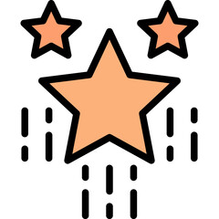 Star Vector Line Filled Icon