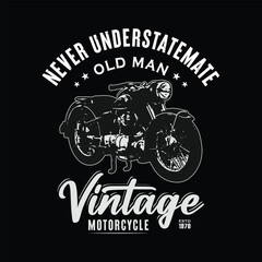 American vintage motorcycle custom vector motor rider t-shirt design.