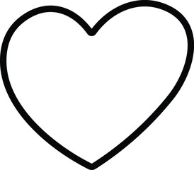 Black line heart symbol, Love hearts sign icon, love symbol vector. Hand drawn style.