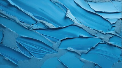 Fototapeta premium Abstract blue plaster with uneven texture and pattern providing space for text