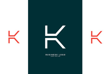 HK, KH, H, K, Abstract Letters Logo Monogram - obrazy, fototapety, plakaty