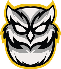 Owl logo design, mascot Owl logo icon illustration vector drawing, Brave Owl mascot Logo design. Owl Vector Template Illustration Design. Mascot Brave Owl Logo design any graphic work