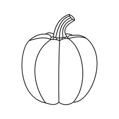Pumpking single continuous one line out line vector art  drawing  and tattoo design