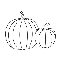 Pumpking single continuous one line out line vector art  drawing  and tattoo design