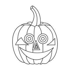 Pumpking single continuous one line out line vector art  drawing  and tattoo design