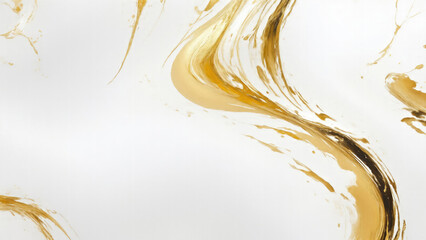 White and Gold Oil paint textures as color abstract background