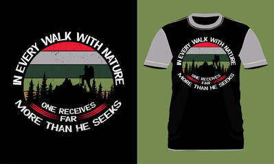 Hiking t-shirt design