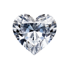 isolated diamond in heart shape
